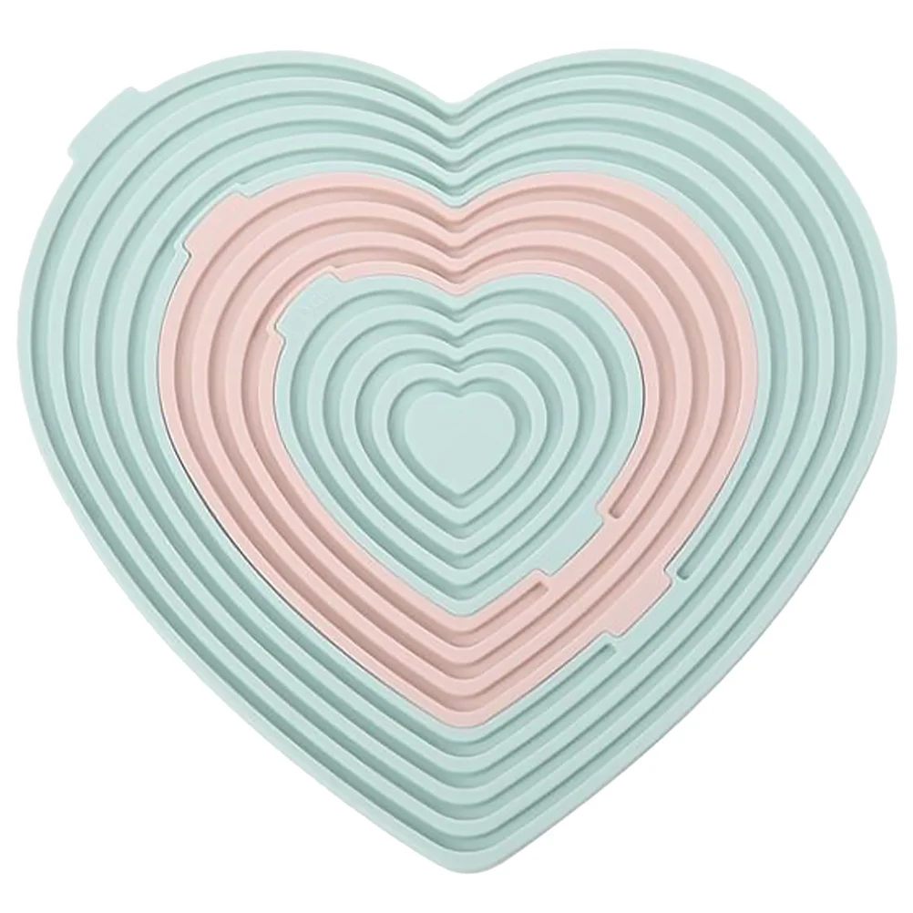

Silicone Heart Coaster Placemat Heat Resistant Cup Plate Table Mat Heat Insulation Protective for Home Party Silicone Coasters