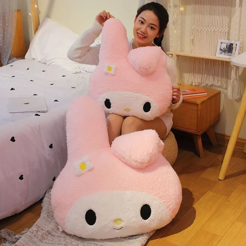 70cm Big Size Sanrio My Melody Anime Plush Stuffed Doll Cute Cartoon Character Image Children Sleeping Pillow Holiday Toy Gift