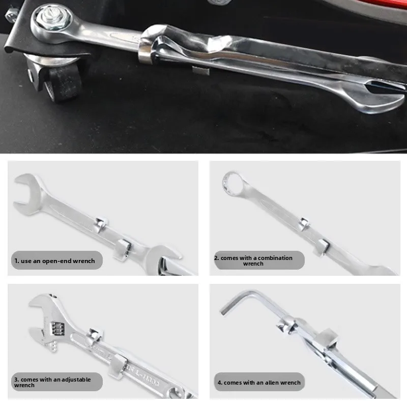

Universal Wrench Extension Tool Dualpurpose Extension Extender Spot Opening Torque Afterburner Chromium Vanadium Steel Extension