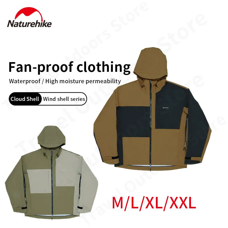 Naturehike Waterproof Windbreaker Jacket Outdoor Sports Fashion Windproof Ultralight Mountaineering Clothing Jack Warm -5~5℃