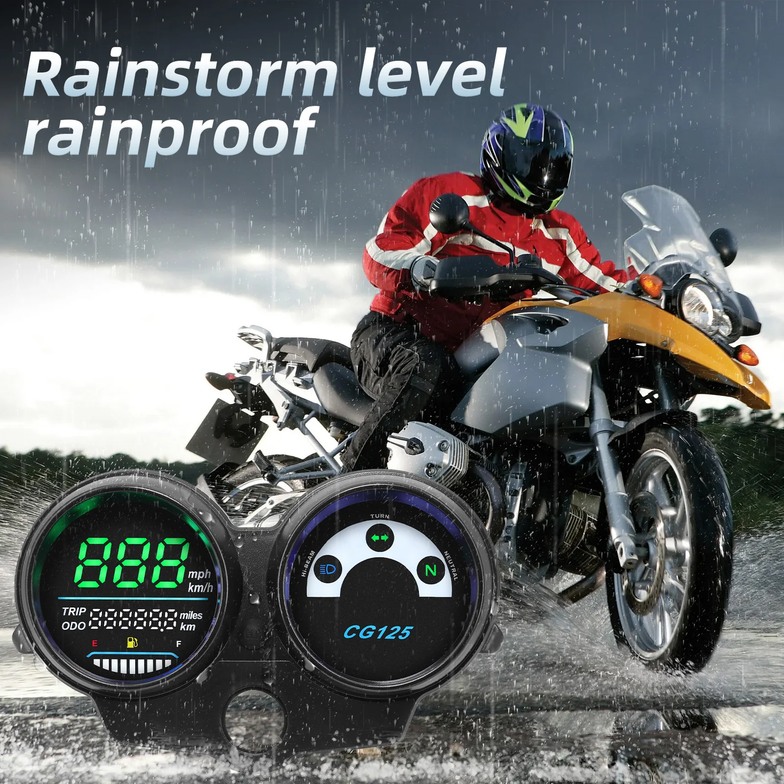 Universal Speedometer Motorcycle For Suzuki Cg125 Digital Meter LED Panel Moto Gear Indicator Gauge Motorcycle Odometer Display