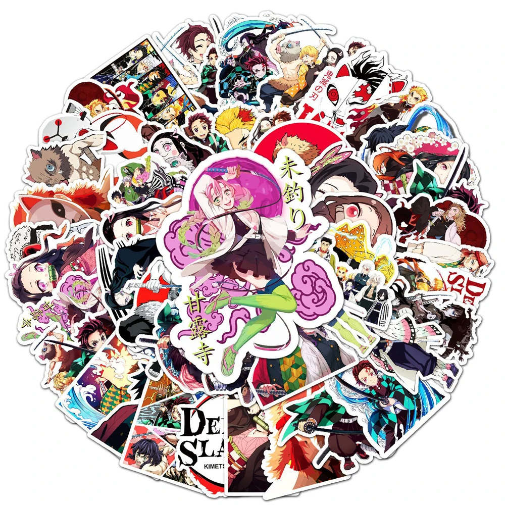 

10/30/50pcs Classic Cool Anime Demon Slayer Stickers DIY Notebook Guitar Motorcycle Phone Cartoon Waterproof Sticker Decals Toy