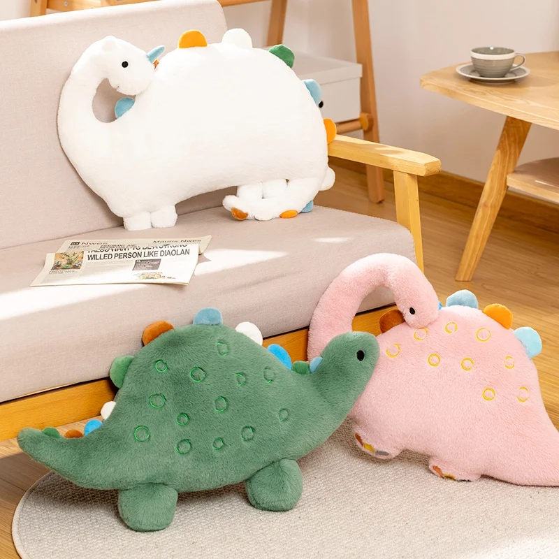 Kawaii Cartoon Colourful Dinosaur Plush Doll Pillow New High Quality Animal Plush Pillow Home Decor Gift For Boys And Girls