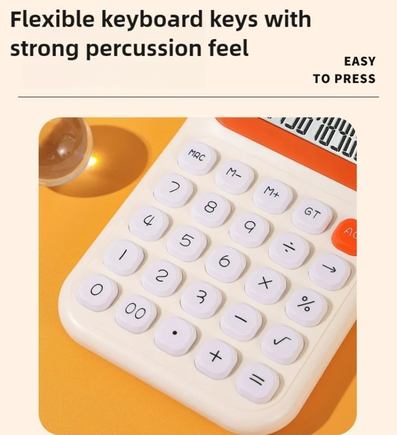 With Dual Power calculator, with large LCD screen, calculator button, calculator office or school, flexible keyboard calculator
