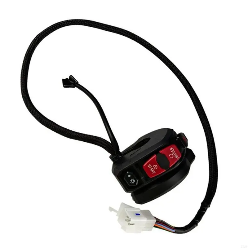 A48P-Motorcycle Handlebar Switches Kit With Anti-Slip Buttons Water-Resistant Design Motorcycle Modification Accessories