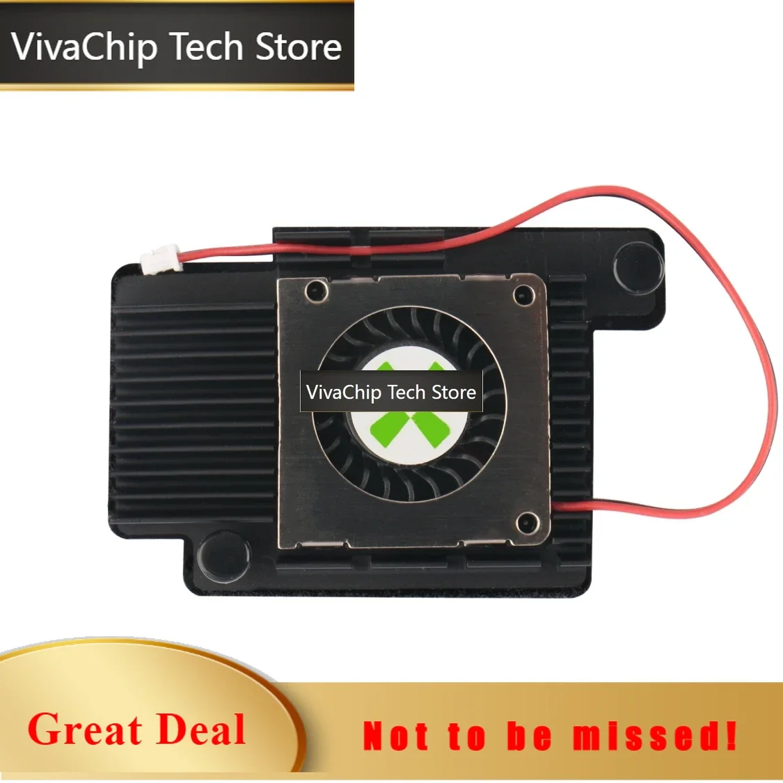 VivaChip TechRadxa Heatsink 6540B, Designed For ROCK 5C, Adjustable Fan Speed, Easy To Install And Remove.