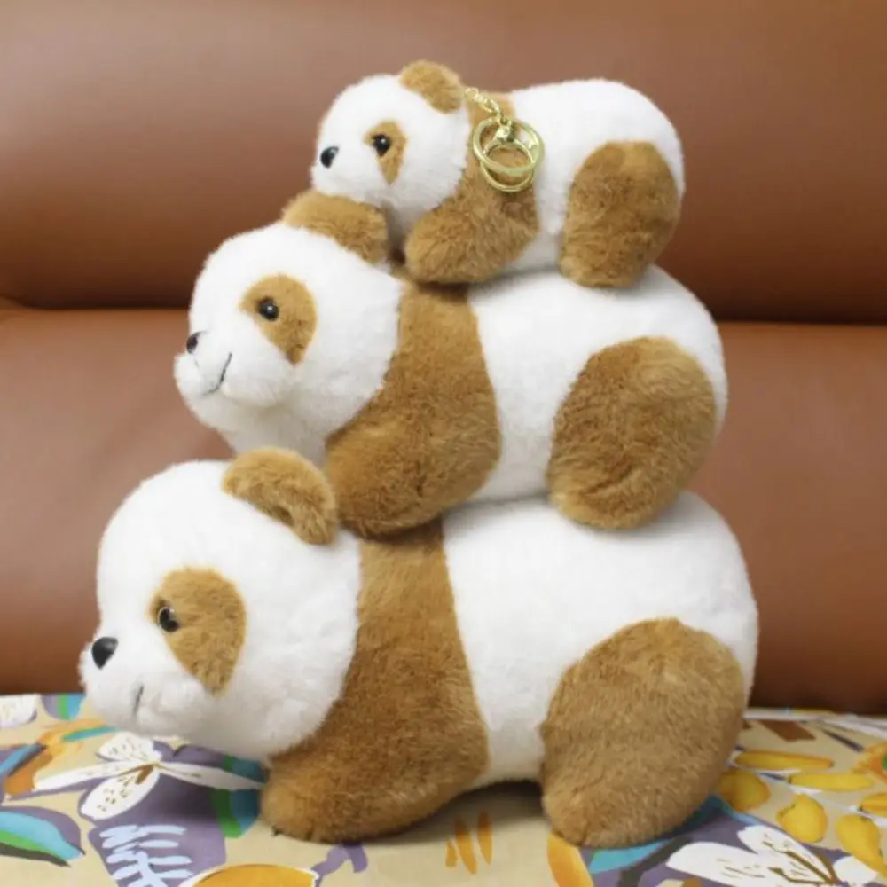 Stuffed Animals Panda Plush Toy Bag Pendant Home Decor Stuffed Panda Soft Pillow Cartoon Brown Panda Doll For Children