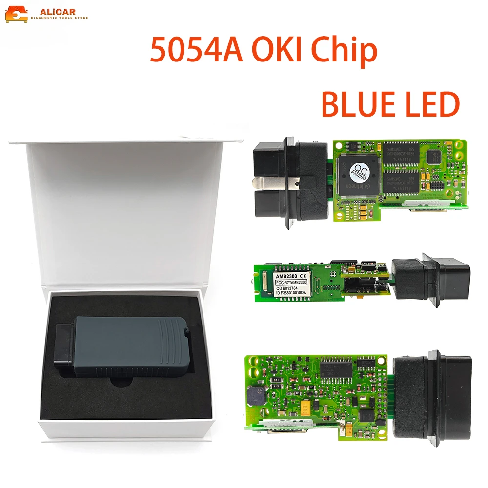 Automotive Scanerr Blue Led 5054A OKI Chip Tools Bluetooth AMB2300 V7.2.1 Car Diagnosis Repair Tool Automobiles Parts