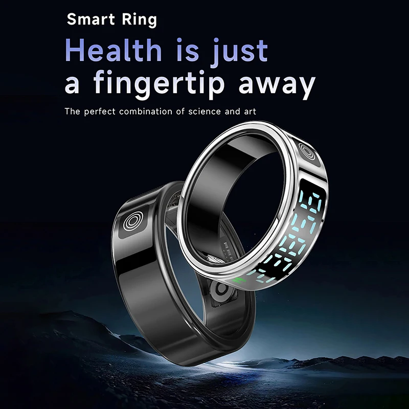 2024 5ATM Waterproof Smart Ring Support Display Screen Gesture Operated Camera Video Health Monitor For Xiaomi Samsung Smartring