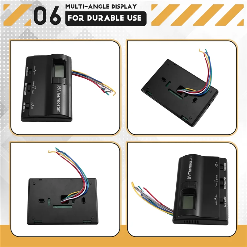 

T-Top-Rated-Rv Термостат-переключатель Цифровой термостат 8330D3351 Rv Термостат для кондиционера Термостат для кондиционера Черный