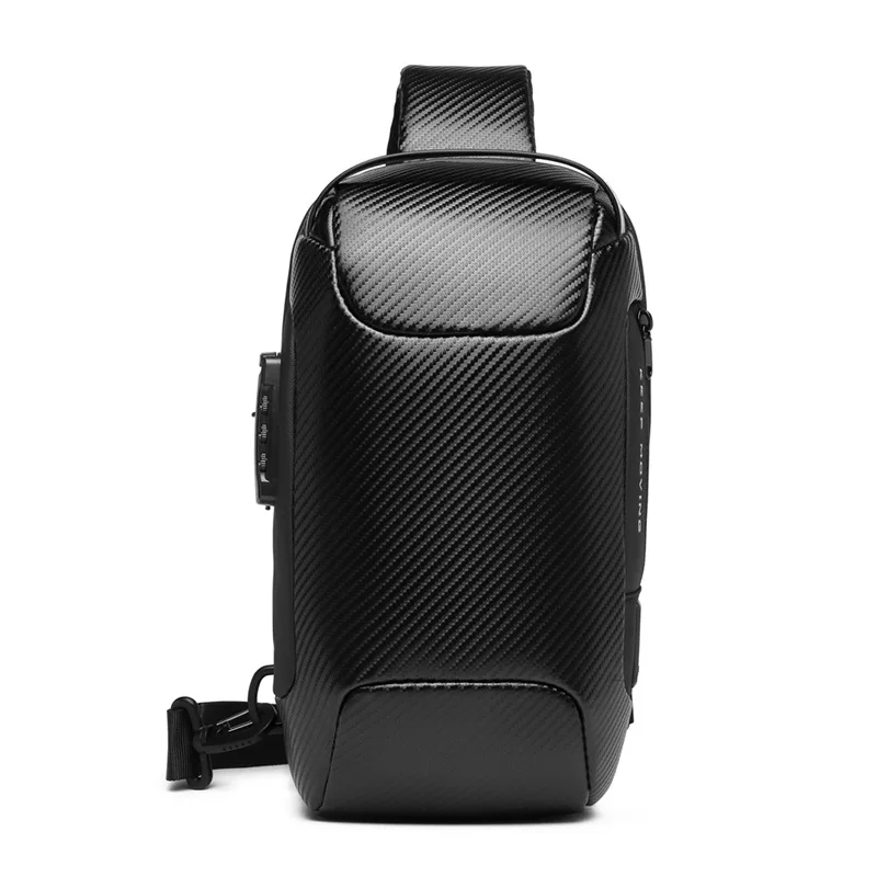 Anti-theft Shoulder Sling Bag Men's Waterproof USB Oxford Crossbody Bag  Multifunction Short Travel Messenger Chest Pack