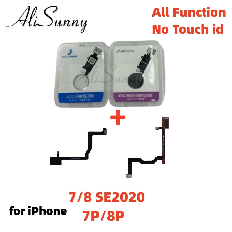 1set Universal Home Button Flex Cable Induction All Function for iPhone 7 8 Plus Extend Fingerprint Touch ID Return Solution