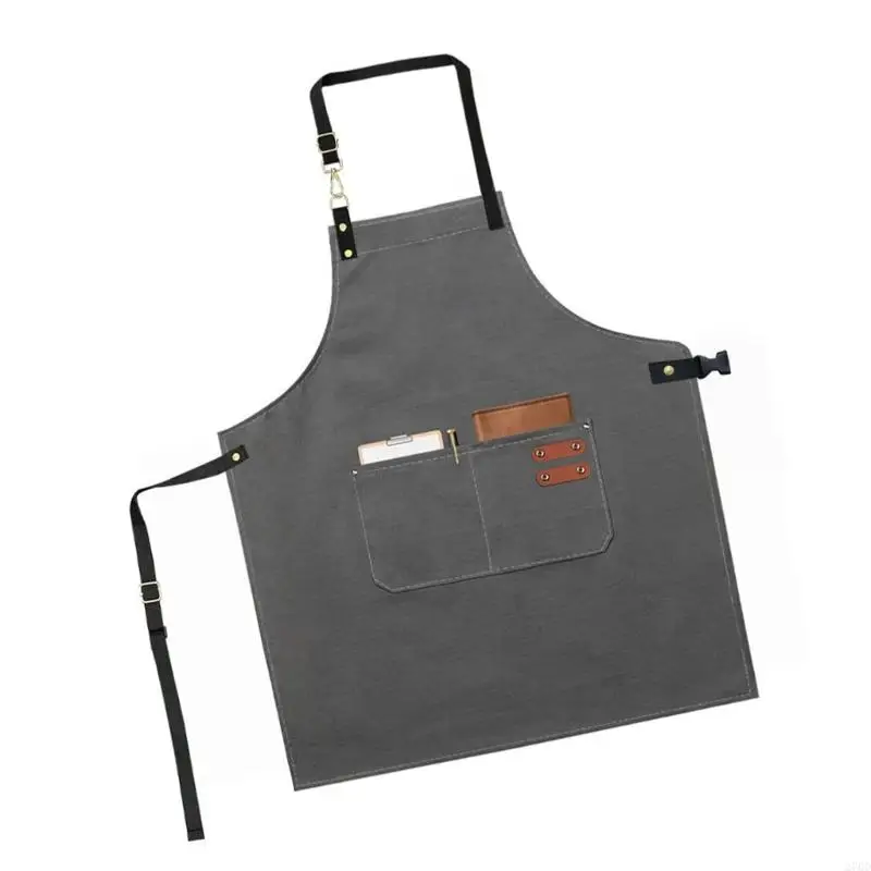 270D Practical Stain Oil Resistant Unisex Work Apron Multiple Pockets