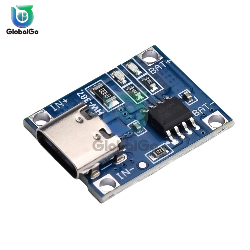 5 it Type-c 5V 1A 18650 TP4056 وحدة شحن بطارية ليثيوم مع حماية وظائف مزدوجة 1A Li-ion
