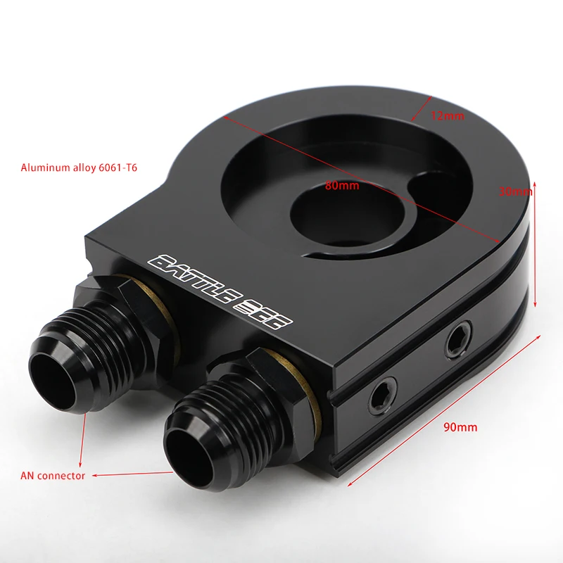 -BATTLEBEE M20x1.5 3/4-16UNF Engine Car Retrofit Oil Sensor Filter Cooler Sandwich Plate Adapter Aluminum Alloy BB-OFA-016