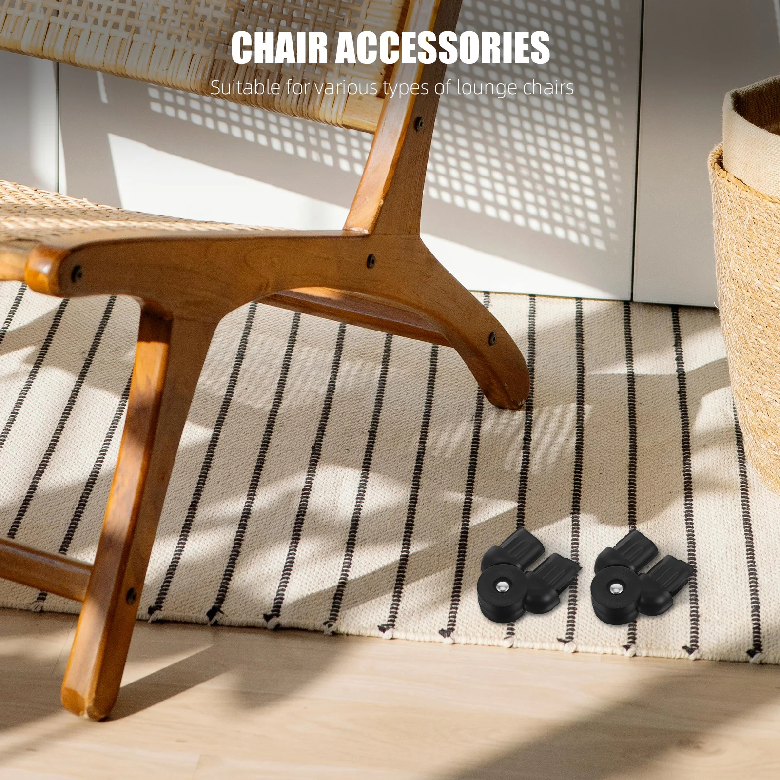 

2pcs Lounge Chair Connector: Heavy Duty Plastic Foldable Recliner Tube Adapter For Beach Chairs Sturdy Replacement Parts Outdoor