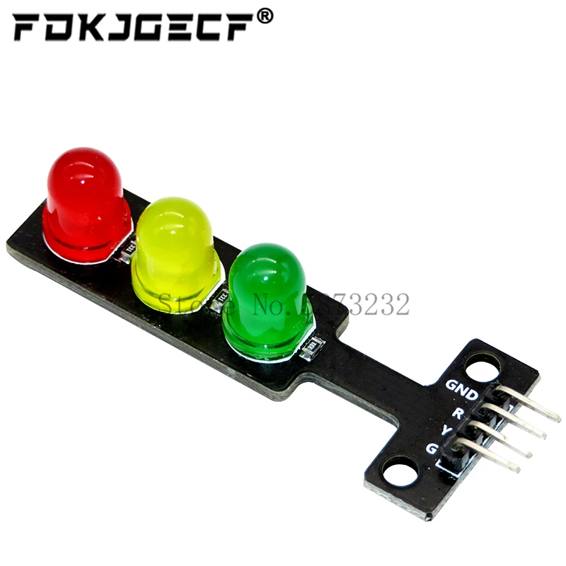 

Mini 5V Traffic Light LED Display Module for Arduino Red Yellow Green 5mm LED RGB -Traffic Light for Traffic Light System Model