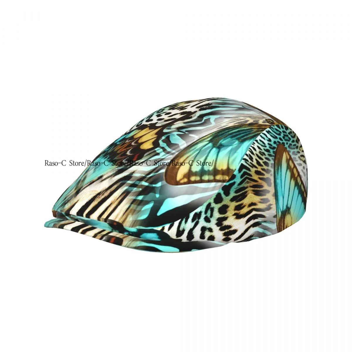 Spring Summer Adult Flat Cap Butterfly Snake Zebra Skin Unisex Newsboy Ivy Cap Light Thin Forward Beret Outdoor Hat