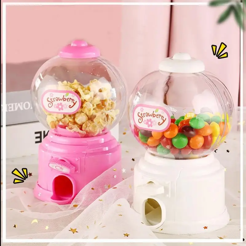 Hot Multicolor Cute Sweet Mini Candy Machine Bubble Dispenser Coin Bank Kids Toys Children Gift Dispenser Box Bottle