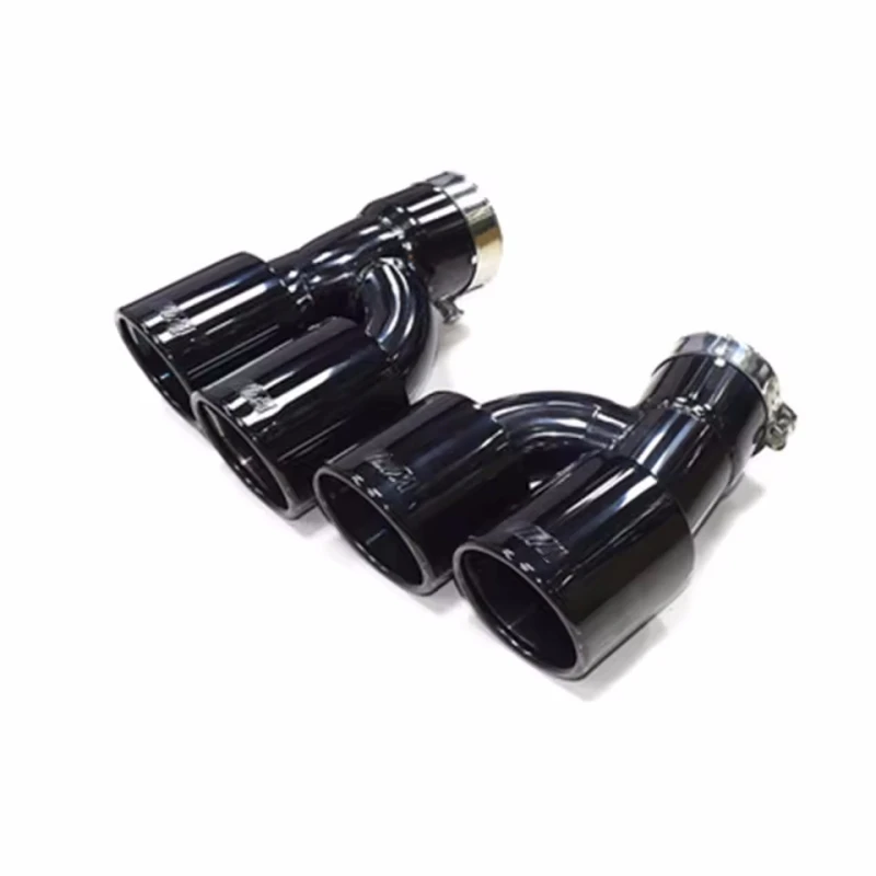 Dual Out Exhaust Tip Carbon Fiber Muffler Tip H Shape Tailpipe For BMW 525i 528i 530i G30 G31 2018 5 Series Exhaust Tip Nozzle