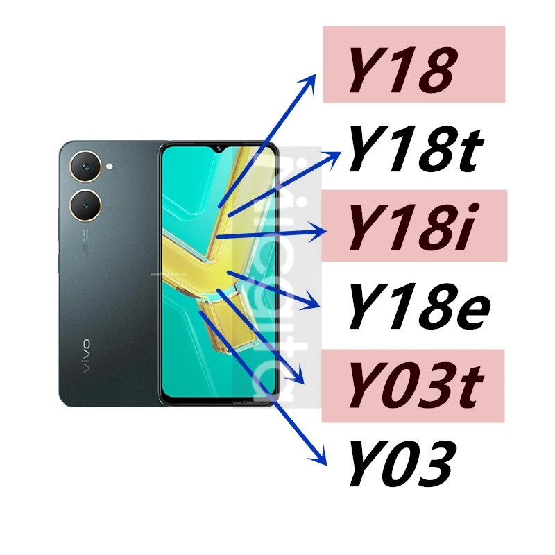 Full Glue Screen Protector For VIVO Y18t Y18 Y18i Y18E Y03t Y03 Smartphone Glass Anti-Scratch For VIVO Y18t Soft fiber lens film