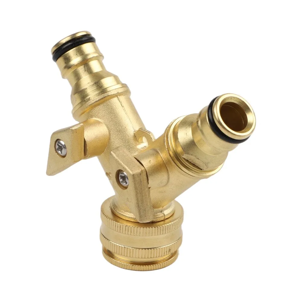 Inner Wire Brass Tee Valve for Washing Machine 1 Input 2 Output Water Flow Control High Temp Resistance Copper Construction