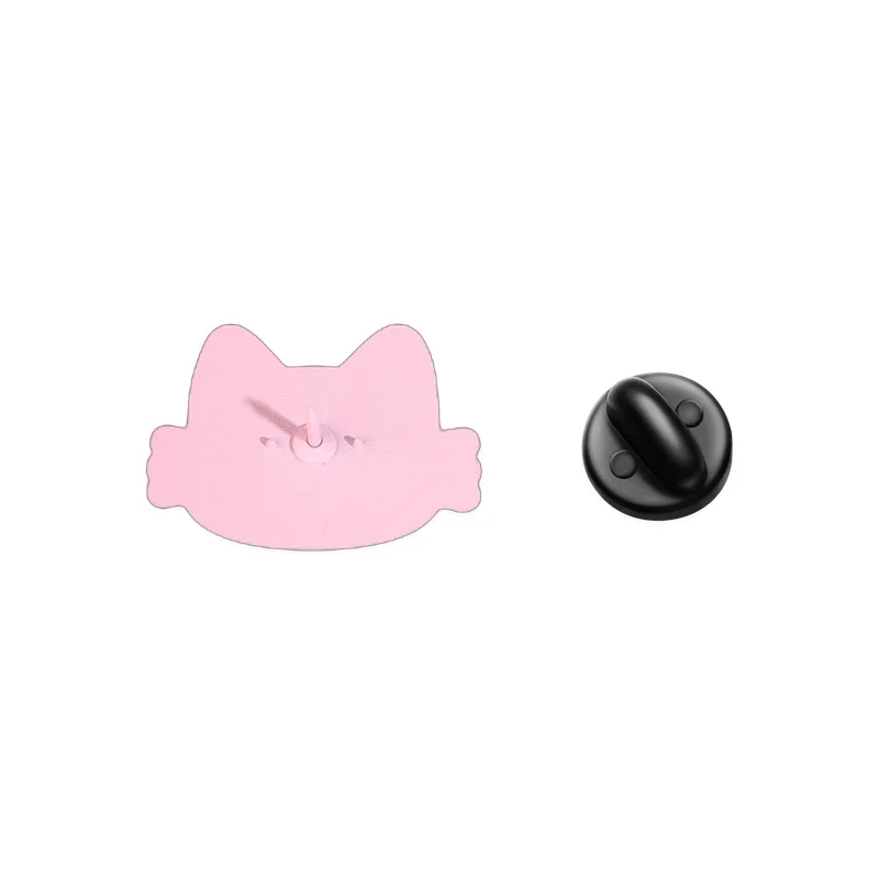 Spukhafte Geister-Kürbis-Fledermaus-Schloss-Emaille-Abzeichen, dunkle okkulte rosafarbene Hornkatze, Reversnadel, Halloween-Kostüm-Accessoire, Brosche – Detail 9