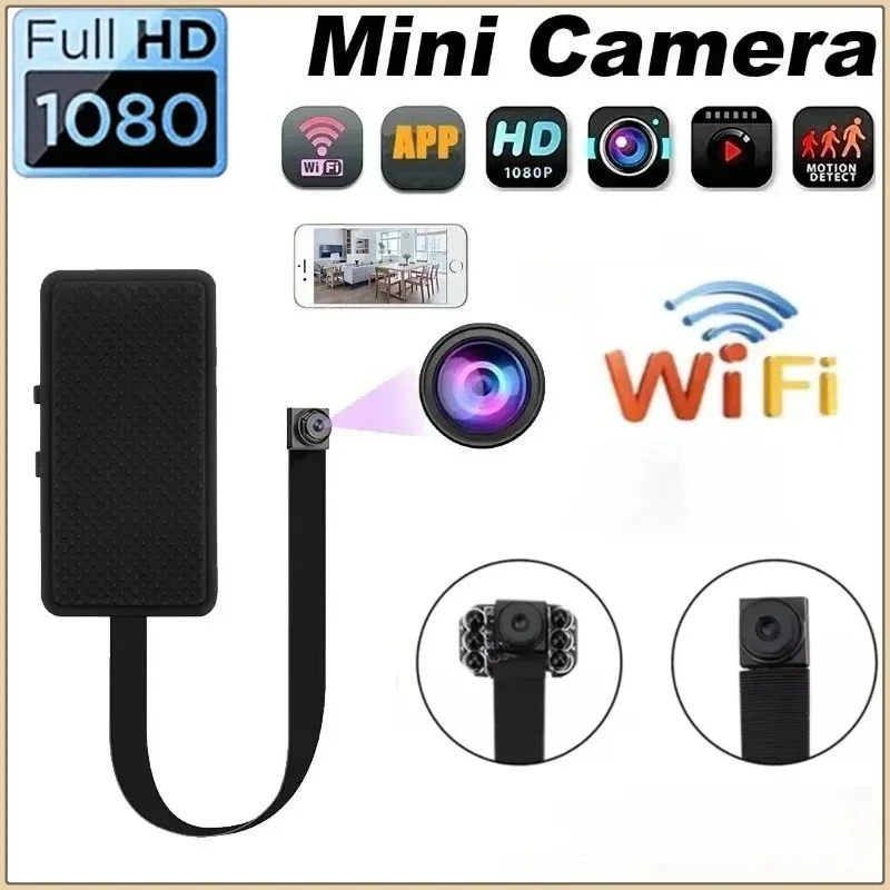 

Мини-камера HD 1080P с Wi-Fi, ИК-подсветкой, ночным видением, датчиком движения и удаленным просмотром P2P, микро-веб-камера для самостоятельной установки
