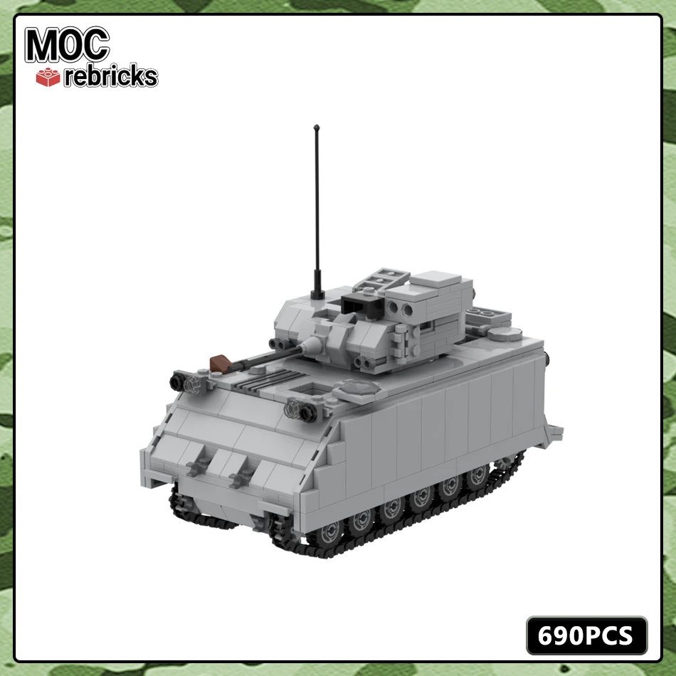 MOC Military Series M113 Armor US Army Infantry Fighting Vehicle Parts Set Building Block Model Kids Gift Educational Toys