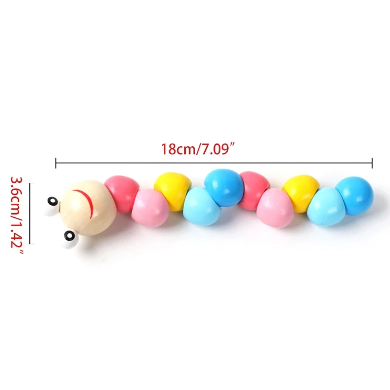 1Set Developmental Toy Tummy Time Toy Wooden Interactive Toy 3D Baby Block Toy