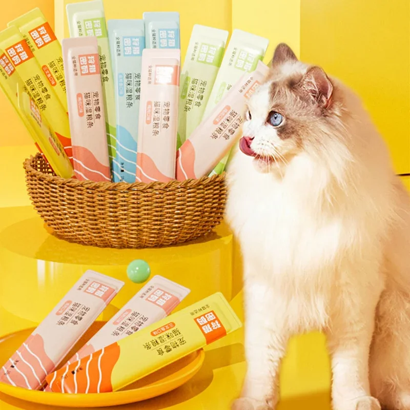 Cat Snacks Cat Wet Food Chicken Tuna Beef Salmon Pet Wet Food Weight Gain Training Rewards Pet Accessories Pet Supplies