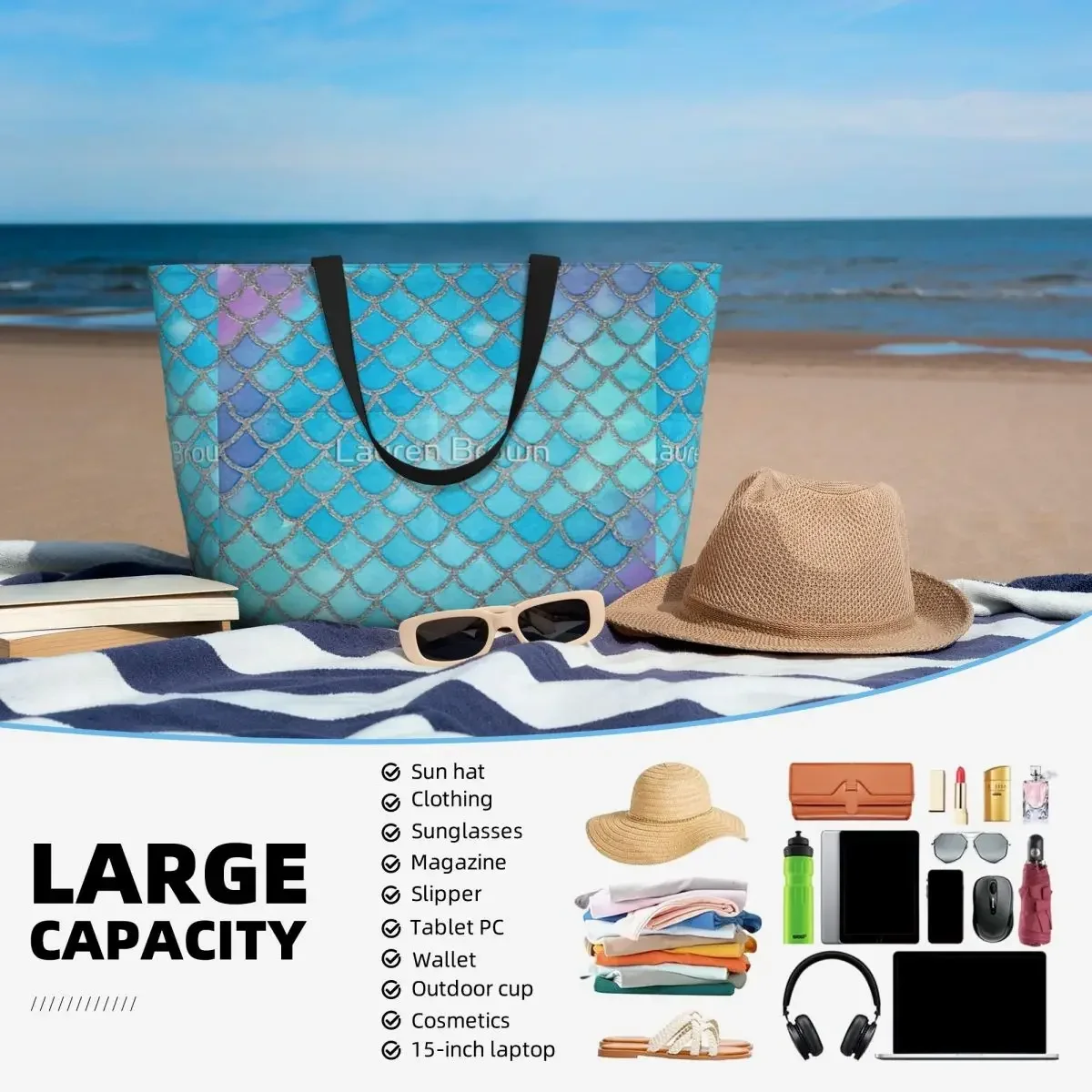 Magische Strand reisetasche, Einkaufstasche Persönlichkeit praktisches Sport geburtstags geschenk Multi-Style-Muster