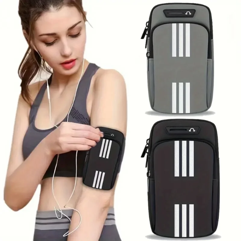 Universal Outdoor Sports Cell Phone Phone Bag PU Waterproof Sweatproof Washable With Earphone Hole Running Cell Phone Armband