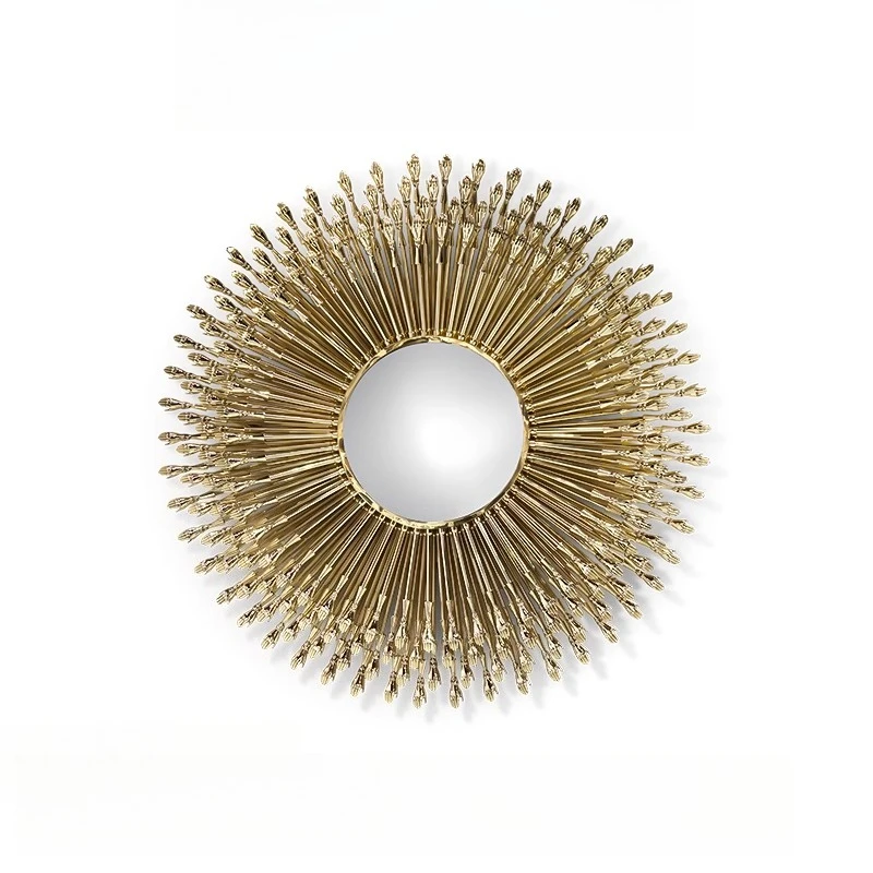 

Light luxury wall decoration pure copper decorative wall mirror design villa luxury entrance decorative mirror