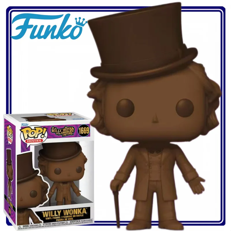 Figura FunkoPOP de Charlie y la Fábrica de Chocolate, Modelo Willy Wonka, Mercancía de Anime, Regalo Festivo, Juguete de Moda, Decoración para Coche