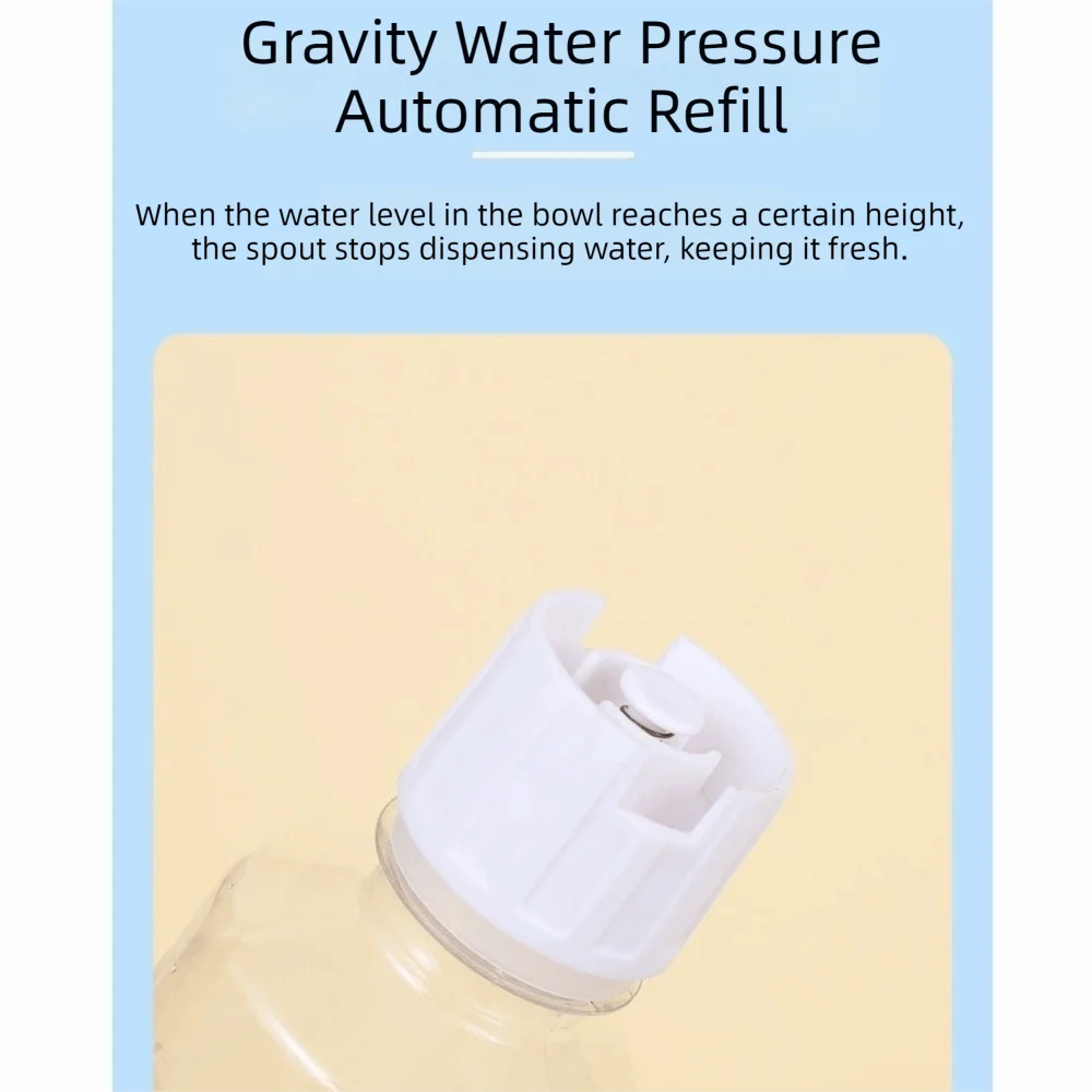 Large Capacity Cat Automatic Water Dispenser Detachable Non Slip Base Dog Gravity Drinking Bowl Plastic Cats Water Feeder Bowls