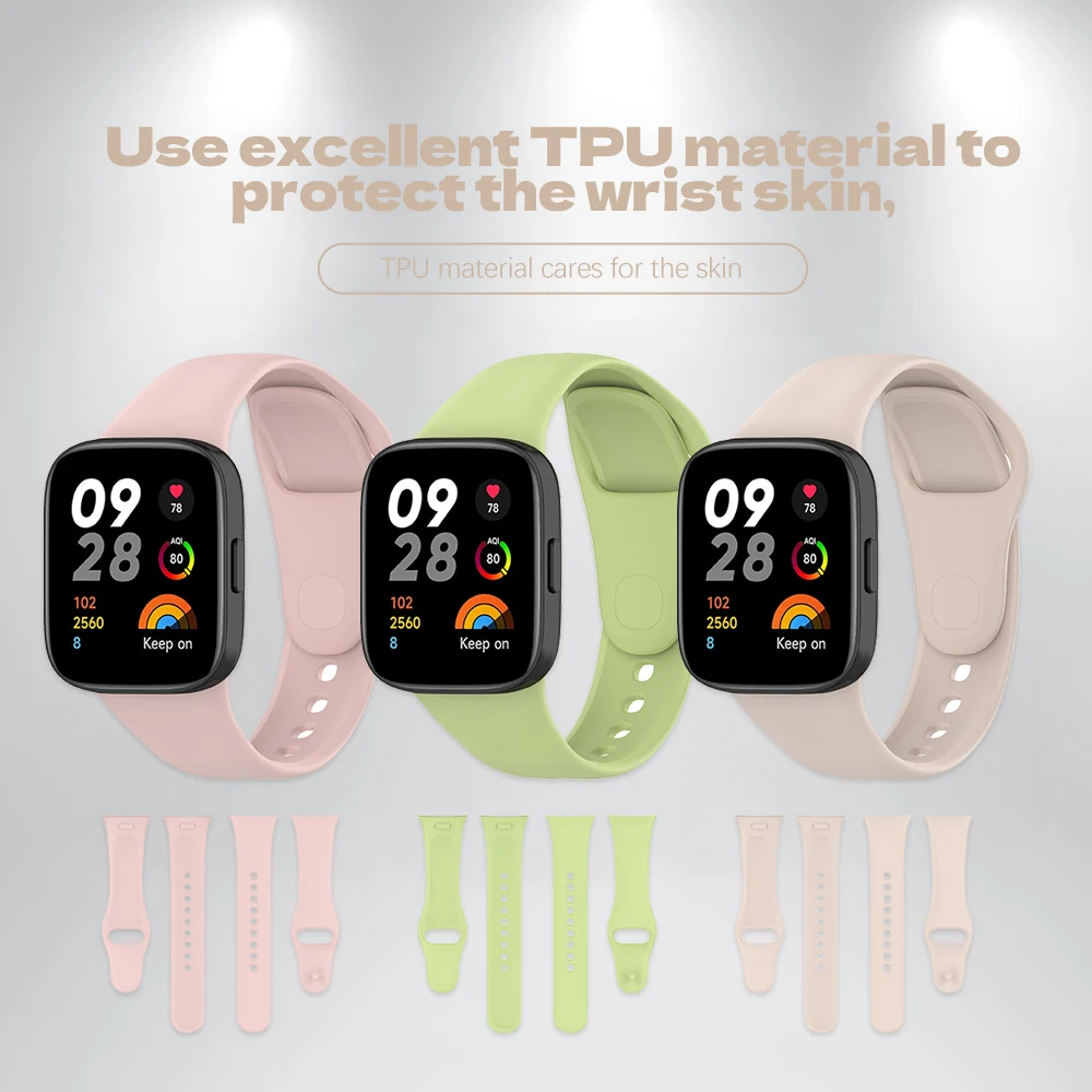 WatchBand Strap For Redmi Watch 3 Original SmartWatch Band Silicone WristBand Bracelet For Xiaomi Redmi3 Accessories Belt Correa
