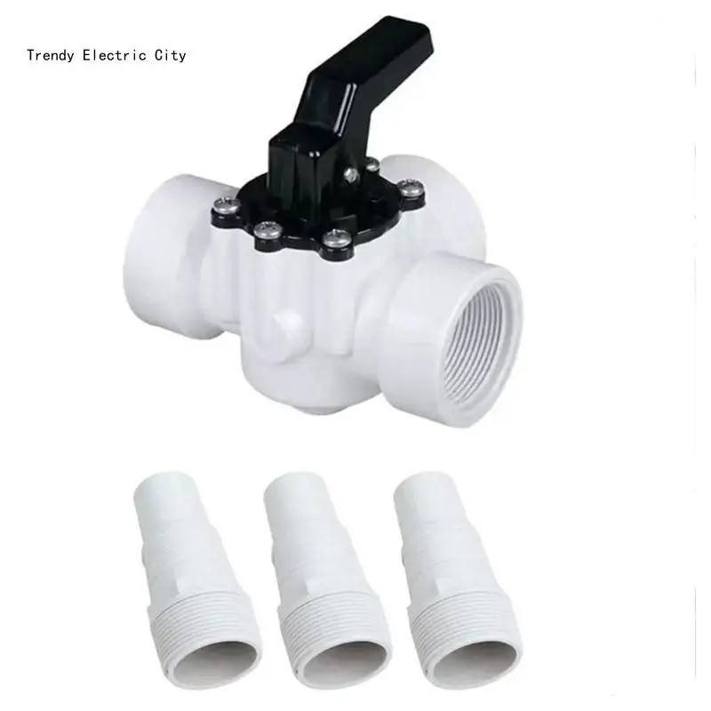 

R9CD Multifuntional 3 Way Valves Connector Pool Filter System Hose Fittings Pool Diverter Valves 3 Way Pool Valves for Hose