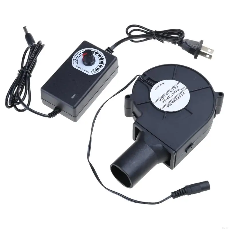 E74E 12V for DC Dual Ball Bearing Barbecue Fan 12V 2A 5300R/Min Air Blower Cooling Fan 97x97x30mm for Fire Charcoal Starter