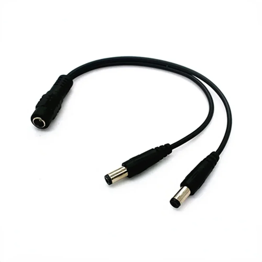 2.1*5.5mm DC 1 Female to 2 Male Power Split Splitter Cable for CCTV Camera Security DVR Accessories LED Light Strip