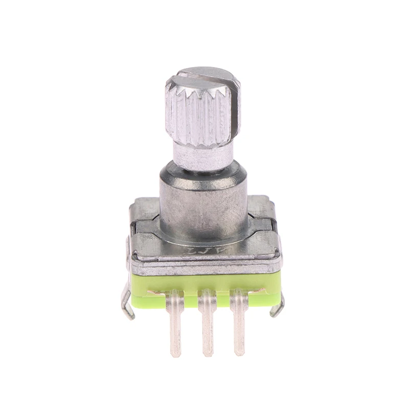 1pc EC11 Digital Potentiome Rotary Encoder Switch 30 Position With Push Button Switch 5Pin Handle Length 12.5mm Plum Shaft