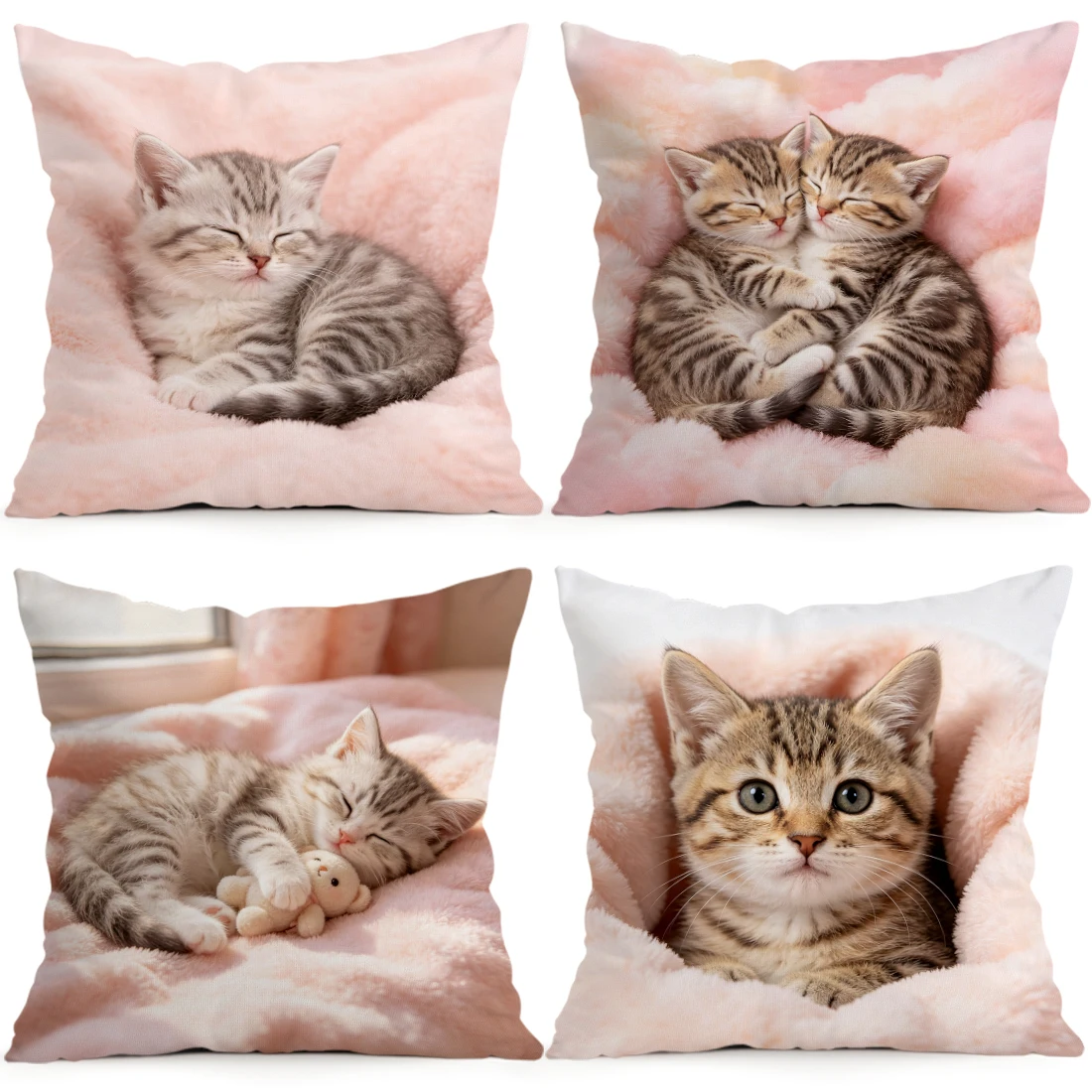 Iger Spot Milk Cat Pillowcase Printed Polyester 40/45/50cm Throw Pillowcover Decorative Sofa Cushion Pillowslip Home Decor
