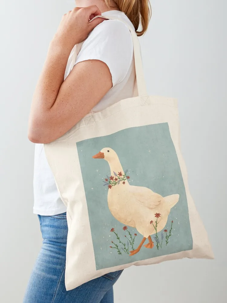 

A Goose on a Stroll Tote Bag Women's shopper Customizable tote bag Large bags for women eco pack