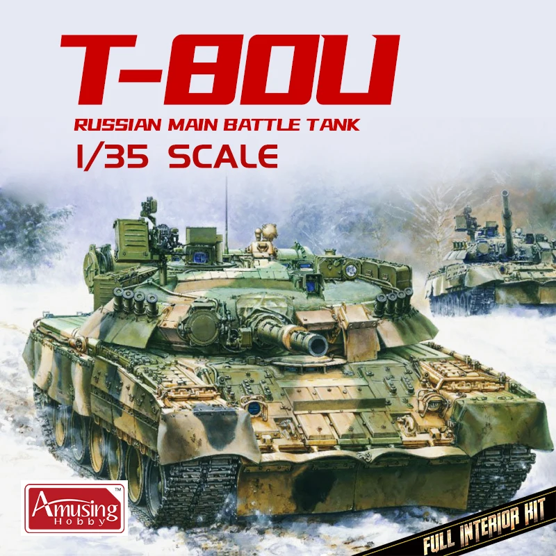 

Amusing Hobby 35A060 1/35 Полный встроенный русский основной боевой танк T-80U, комплект масштабной модели