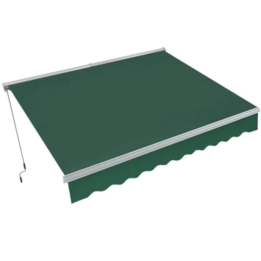 

Patio Awning 10x8 Feet Sunshade Canopy with Half-Cassette for Manual Retractable Awnings, Aluminum Frame, Beige, UV-Resistant F