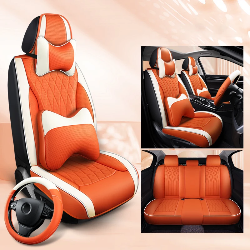 PU الفاخرة العالمي دائم مقعد السيارة يغطي ل Haval Jolion Dargo H5 H3 Jolyon H6 M6 زائد H9 F7X F7 اكسسوارات السيارات الداخلية