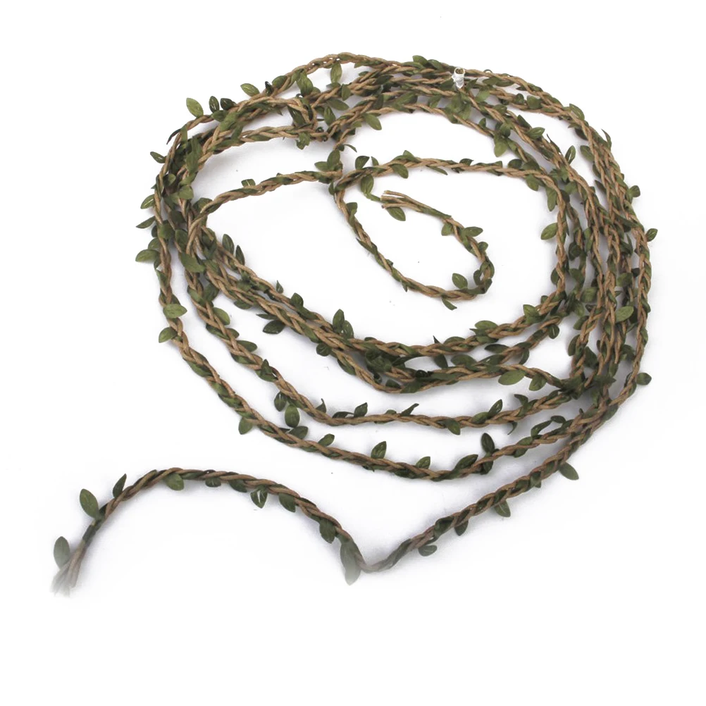 

Artificial Leaf Decoration 10M Plants Decoration Green Leaves Rattan Rattan Plants H rail Fence Party Outdoor