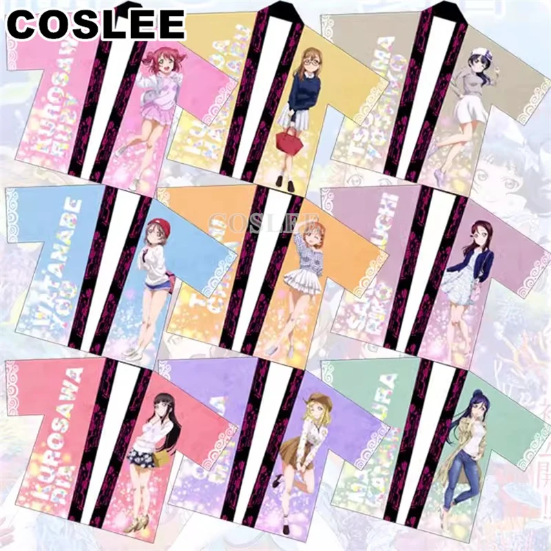 COSLEE LoveLive Sunine Ruby Mari Riko Dia You Yoshiko Haori Outfit Jacket Coat Top All Members Cosplay Costume For Women Men New