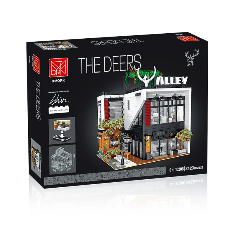 

IN STOCK 10208 MOC City Antler Lane Building Blocks Assembling Street View House Bricks Model Children's Toys Christmas Gift Set