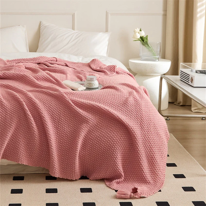 

Europe INS Knitted Throw Beach Blanket Pastoral Tapestry Air Conditioning Office Nap Living Room Decorative Bed Tail Blanket